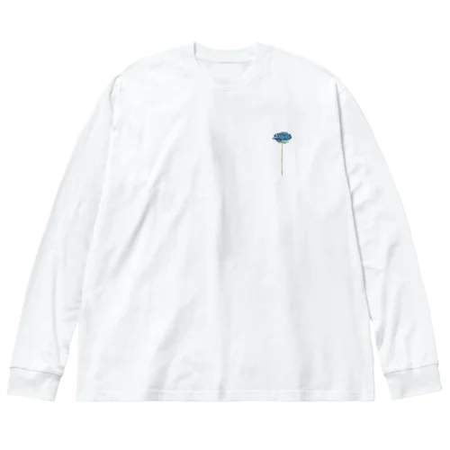 a rose(blue)_point ビッグシルエットロングスリーブTシャツ