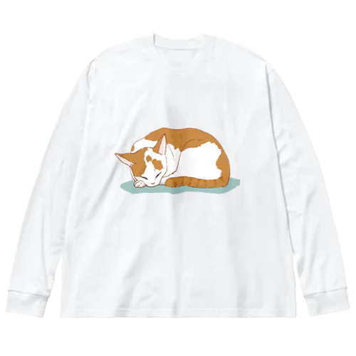 眠り猫 ビッグシルエットロングスリーブTシャツ
