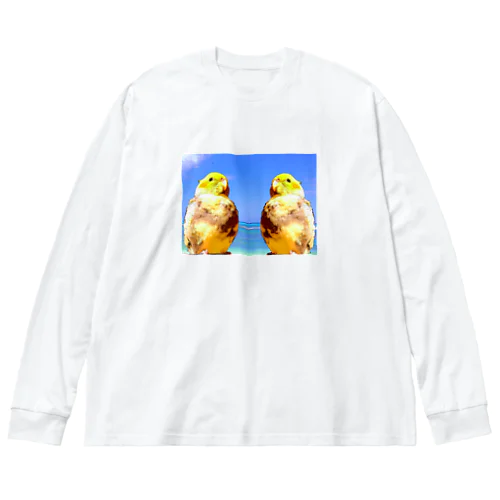 真夏のオカメインコズ ビッグシルエットロングスリーブTシャツ