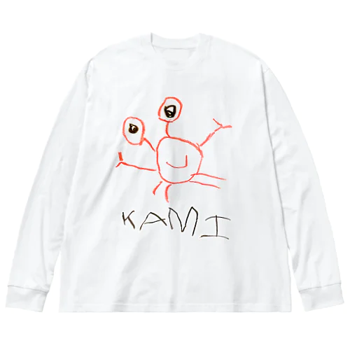 4才が描いたKAMI(誤字) ビッグシルエットロングスリーブTシャツ