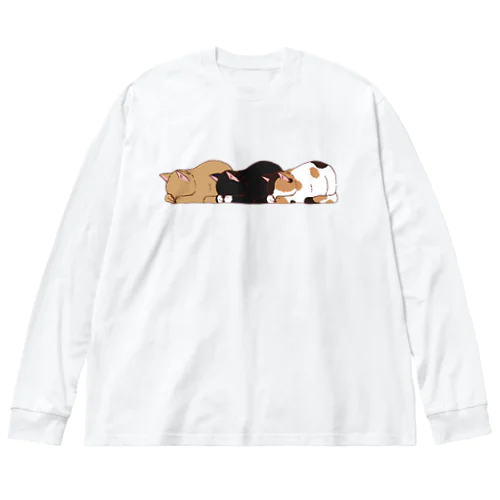 すやすや猫 トリオ Big Long Sleeve T-Shirt