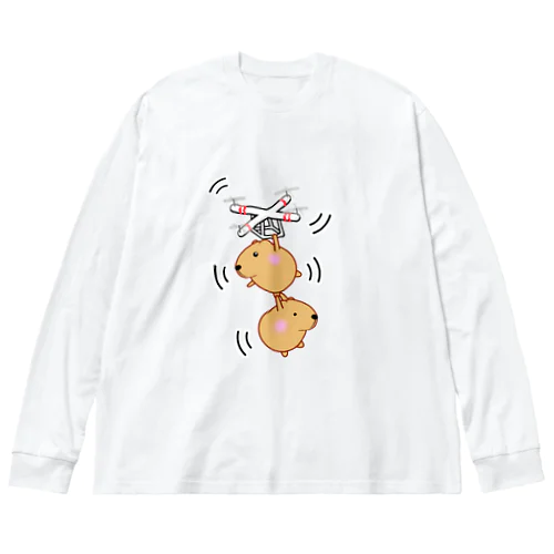 きゃぴばら【空中散歩】 ビッグシルエットロングスリーブTシャツ