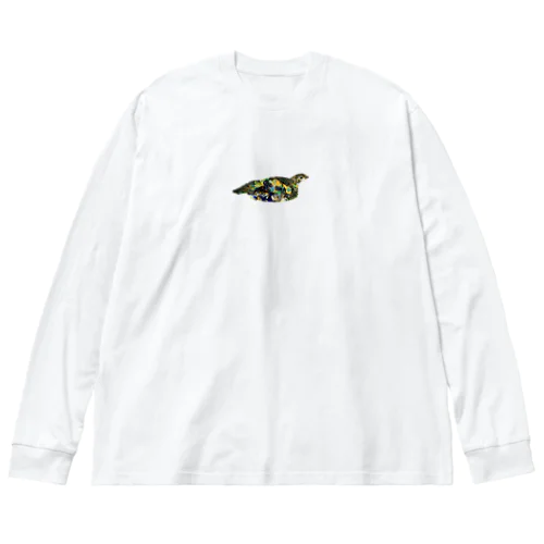 夏に染まる雷鳥 ビッグシルエットロングスリーブTシャツ