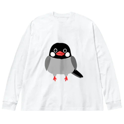 文鳥 ビッグシルエットロングスリーブTシャツ