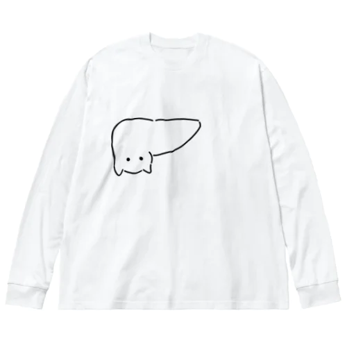 肝臓がニャンコ ビッグシルエットロングスリーブTシャツ