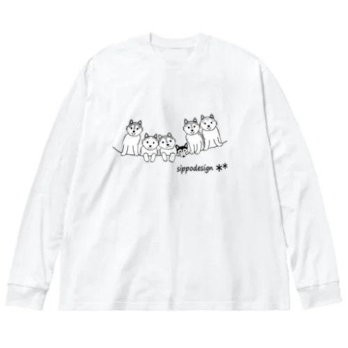 ハスキー5と雑種のすず Big Long Sleeve T-Shirt