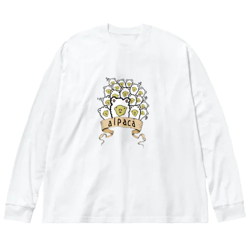 アルパカさんがいっぱい ビッグシルエットロングスリーブTシャツ