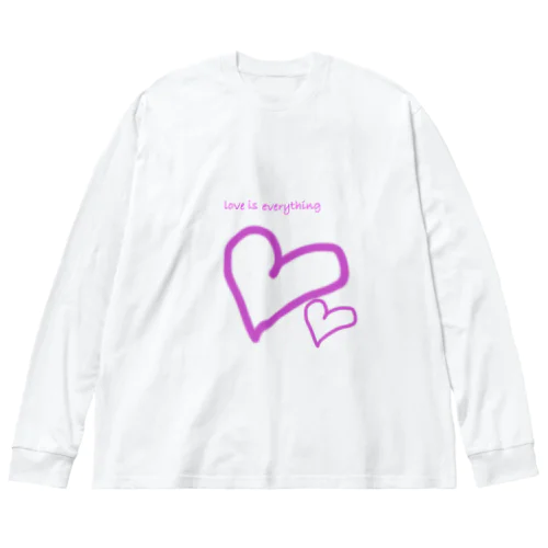 ハート Big Long Sleeve T-Shirt