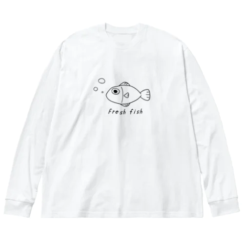 新鮮な魚 ビッグシルエットロングスリーブTシャツ