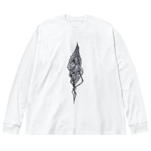 巻貝（黒） Big Long Sleeve T-Shirt