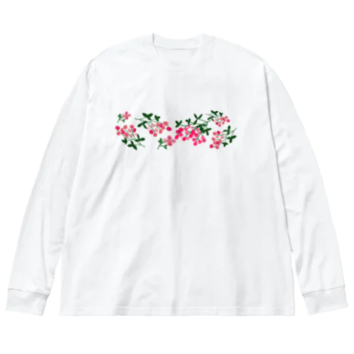 ボタニカル ベリーの花 増量版 ビッグシルエットロングスリーブTシャツ