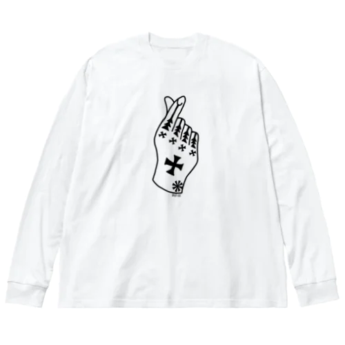 Hazichi×WHITE ビッグシルエットロングスリーブTシャツ