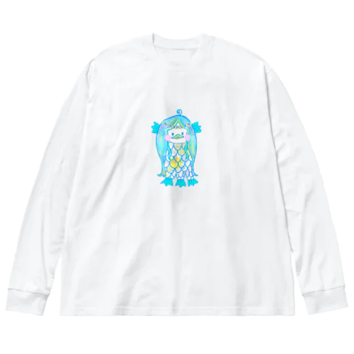 アマビエ 水玉 Big Long Sleeve T-Shirt