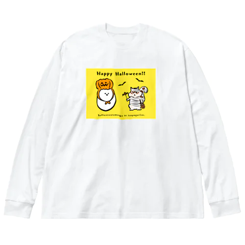 ハロウィンたまごと強がリス(黄色) Big Long Sleeve T-Shirt