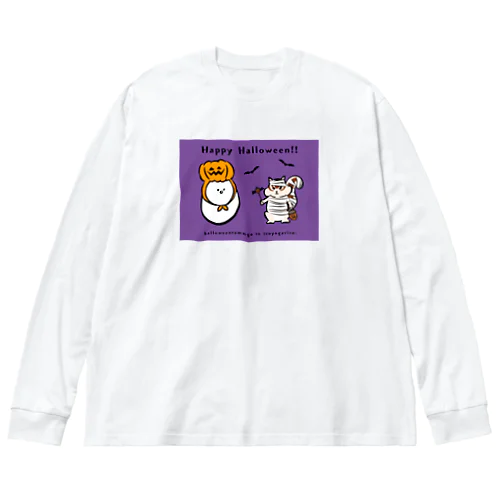 ハロウィンたまごと強がリス(紫) Big Long Sleeve T-Shirt