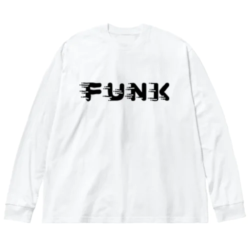 とろけていくFUNK。 黒 ビッグシルエットロングスリーブTシャツ