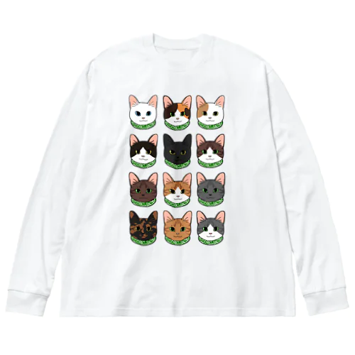 日本の猫たち Big Long Sleeve T-Shirt