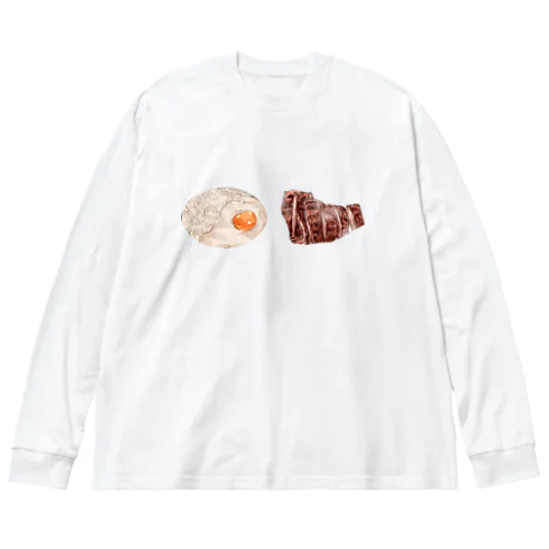 牛タンと麦飯のとろろがけ ビッグシルエットロングスリーブTシャツ