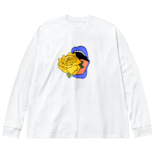 心臓喰　青 Big Long Sleeve T-Shirt