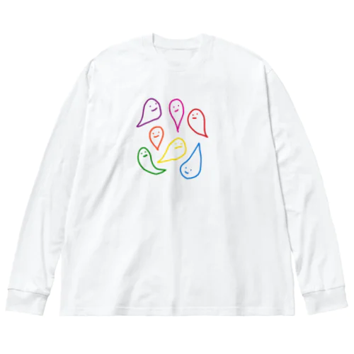 おばけたち(カラフル) Big Long Sleeve T-Shirt