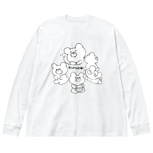 くまちゃん ビッグシルエットロングスリーブTシャツ