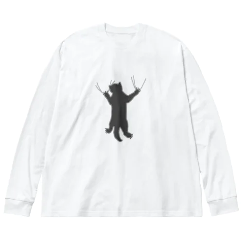 しがみつく黒猫 Big Long Sleeve T-Shirt