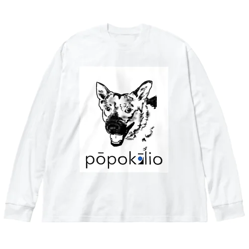 popokilio スマイルDOG ビッグシルエットロングスリーブTシャツ