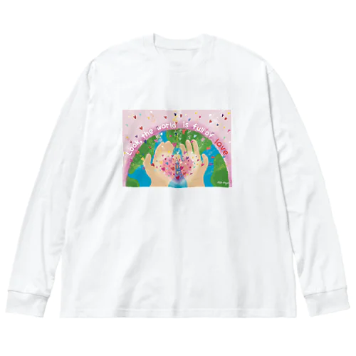 溢れる愛ビッグシルエットロンT Big Long Sleeve T-Shirt