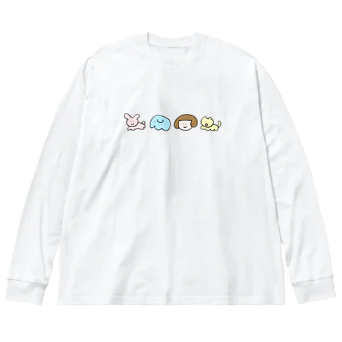 ぼぶこちゃんとどうぶつ ビッグシルエットロングスリーブTシャツ