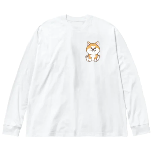 おすわり赤秋田犬 Big Long Sleeve T-Shirt