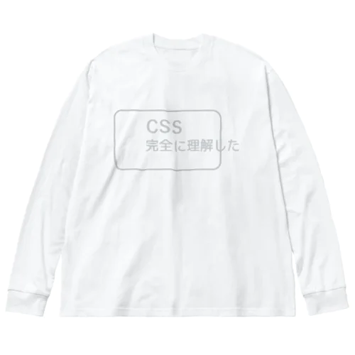 CSS完全に理解した 銀色ロゴ ビッグシルエットロングスリーブTシャツ