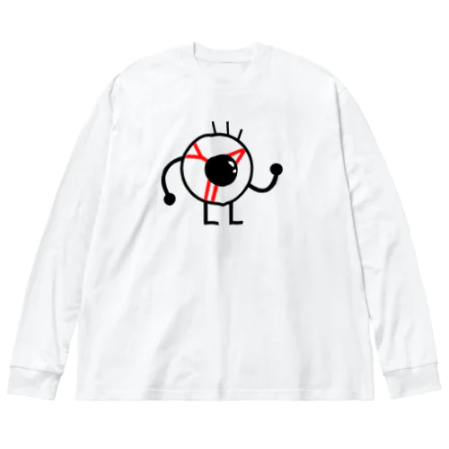 目ん玉マン ビッグシルエットロングスリーブTシャツ