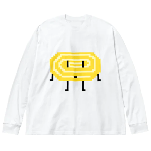 ドット絵　たまごやき君 ビッグシルエットロングスリーブTシャツ