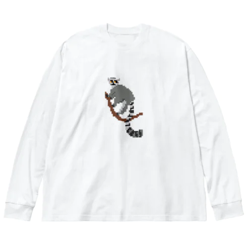 ドット絵ワオキツネザル（枝付きver.） Big Long Sleeve T-Shirt