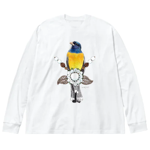 長そでビッグT　Adele trogon (キヌバネドリ） Big Long Sleeve T-Shirt