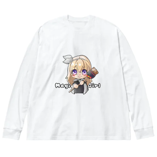 魔女の女の子 ビッグシルエットロングスリーブTシャツ