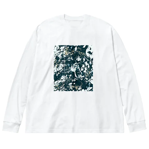 paint_02_dark ビッグシルエットロングスリーブTシャツ