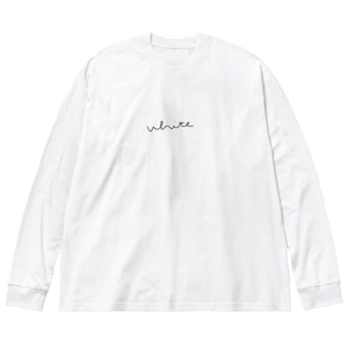 _white_ Big Long Sleeve T-Shirt