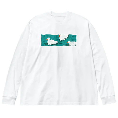 ゆらゆらアヒル池 ビッグシルエットロングスリーブTシャツ