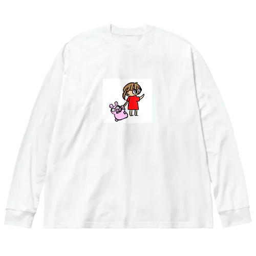 みいちゃんとうぶーう ビッグシルエットロングスリーブTシャツ