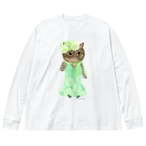 シャインマスカット風なキキちゃん Big Long Sleeve T-Shirt