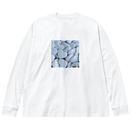 水色ハート Big Long Sleeve T-Shirt