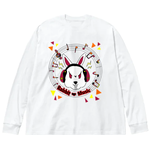 Rabbit❤Music ビッグシルエットロングスリーブTシャツ