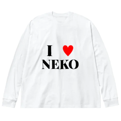 I♥NEKO  Big Long Sleeve T-Shirt