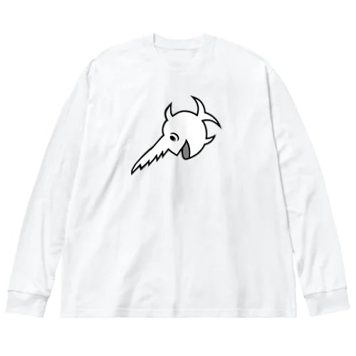 笑うノコギリザメ ビッグシルエットロングスリーブTシャツ