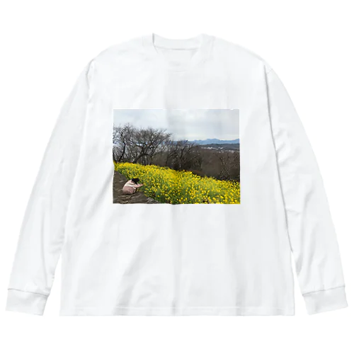 菜の花とわたし ビッグシルエットロングスリーブTシャツ