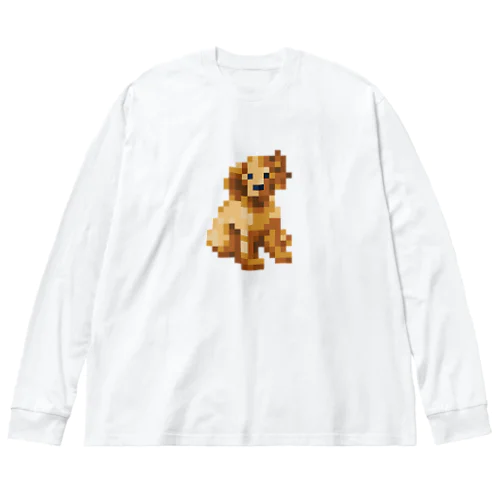 子犬のドット画 Big Long Sleeve T-Shirt