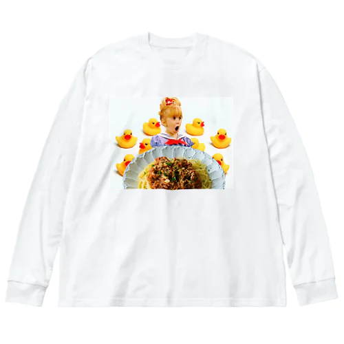 アヒルミートパスタ ビッグシルエットロングスリーブTシャツ