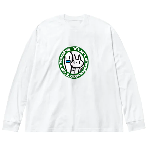 ゆるねことたましいくん ビッグシルエットロングスリーブTシャツ