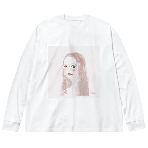 メガネ女子 ビッグシルエットロングスリーブTシャツ